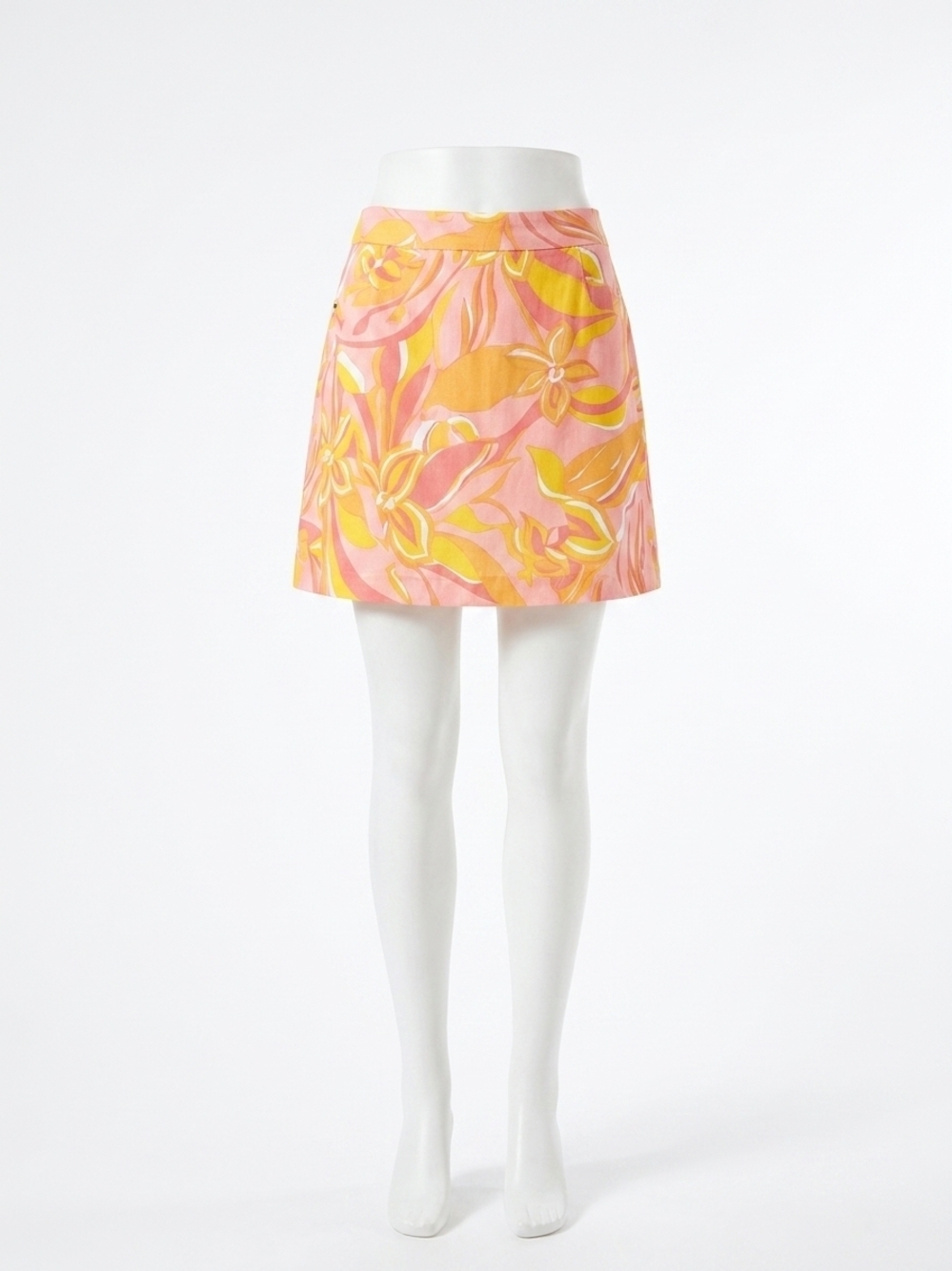 NEW CHARLIE B printed stretch skirt in sorbet